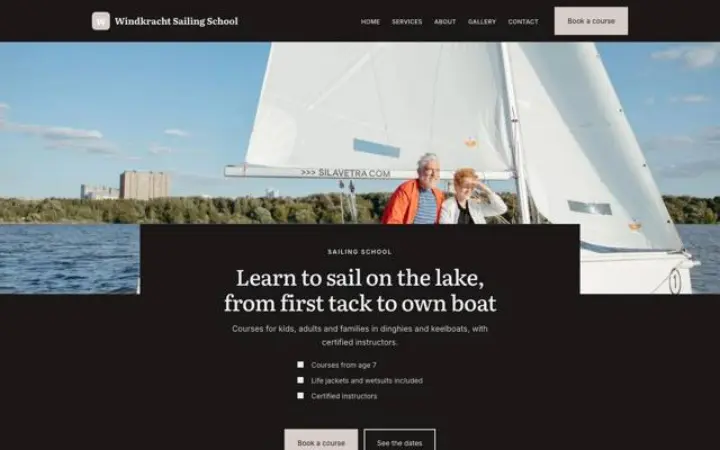 Verkkosivut alalle: purjehduskoulu