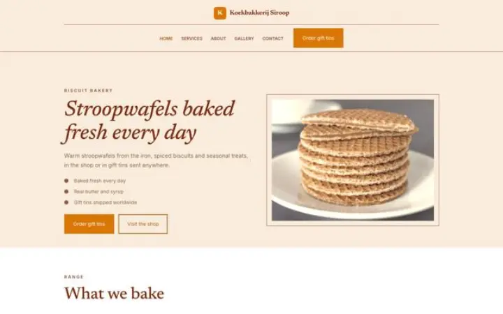 Verkkosivut alalle: keksileipomo