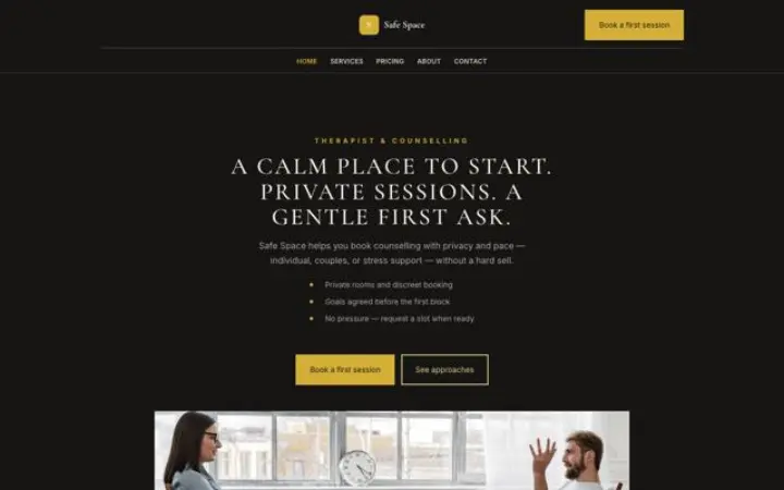 Verkkosivut alalle: terapeutti
