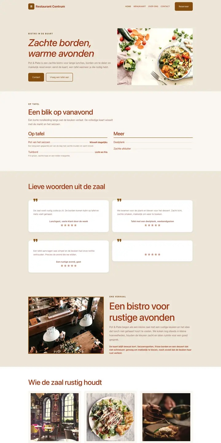 Esimerkkisivusto, ala: pizzeria