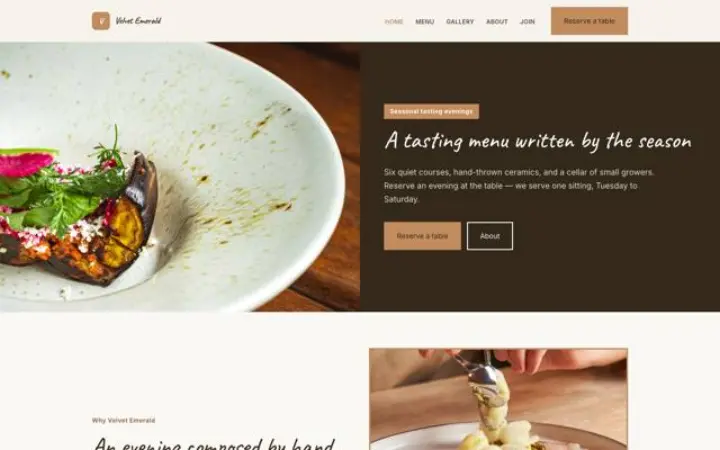Verkkosivut alalle: fine dining
