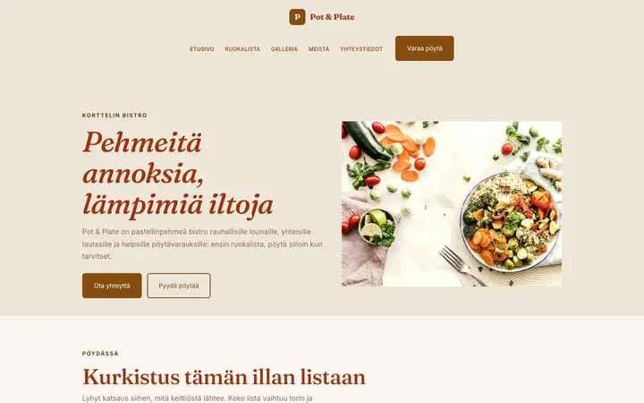 Teema Pot & Plate