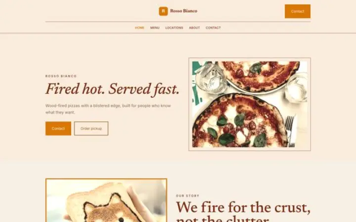 Verkkosivut alalle: pizzeria