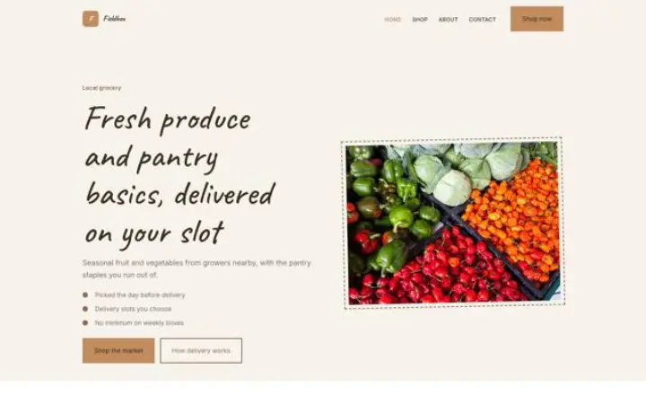 Verkkosivut alalle: ruokakauppa