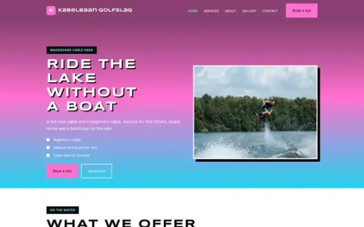 Verkkosivut alalle: wakeboard-kaapelirata
