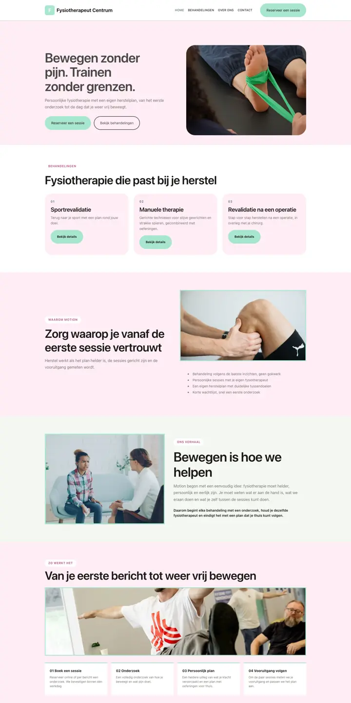 Esimerkkisivusto, ala: fysioterapeutti
